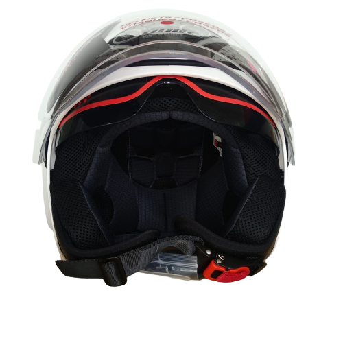 Capacete Jet Unik com Óculos de Sol Venus - Branco/Rosa - Image 3