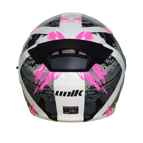 Capacete Jet Unik com Óculos de Sol Venus - Branco/Rosa - Image 4